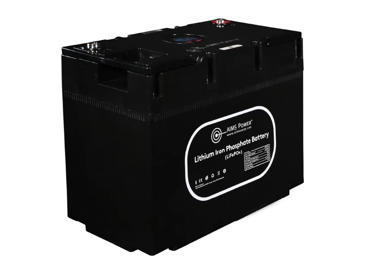 AIMS Power Lithium Battery 135Ah with Wake Up, Heater & BT Monitoring 12V LiFePO4