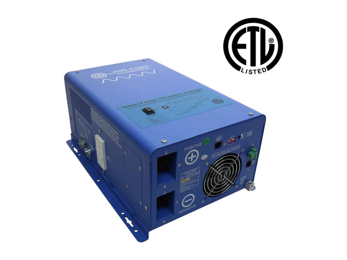 AIMS Power 3000 Watt 120Vac Pure Sine Inverter Charger with 120Vac 30A or 240Vac 50A Bypass