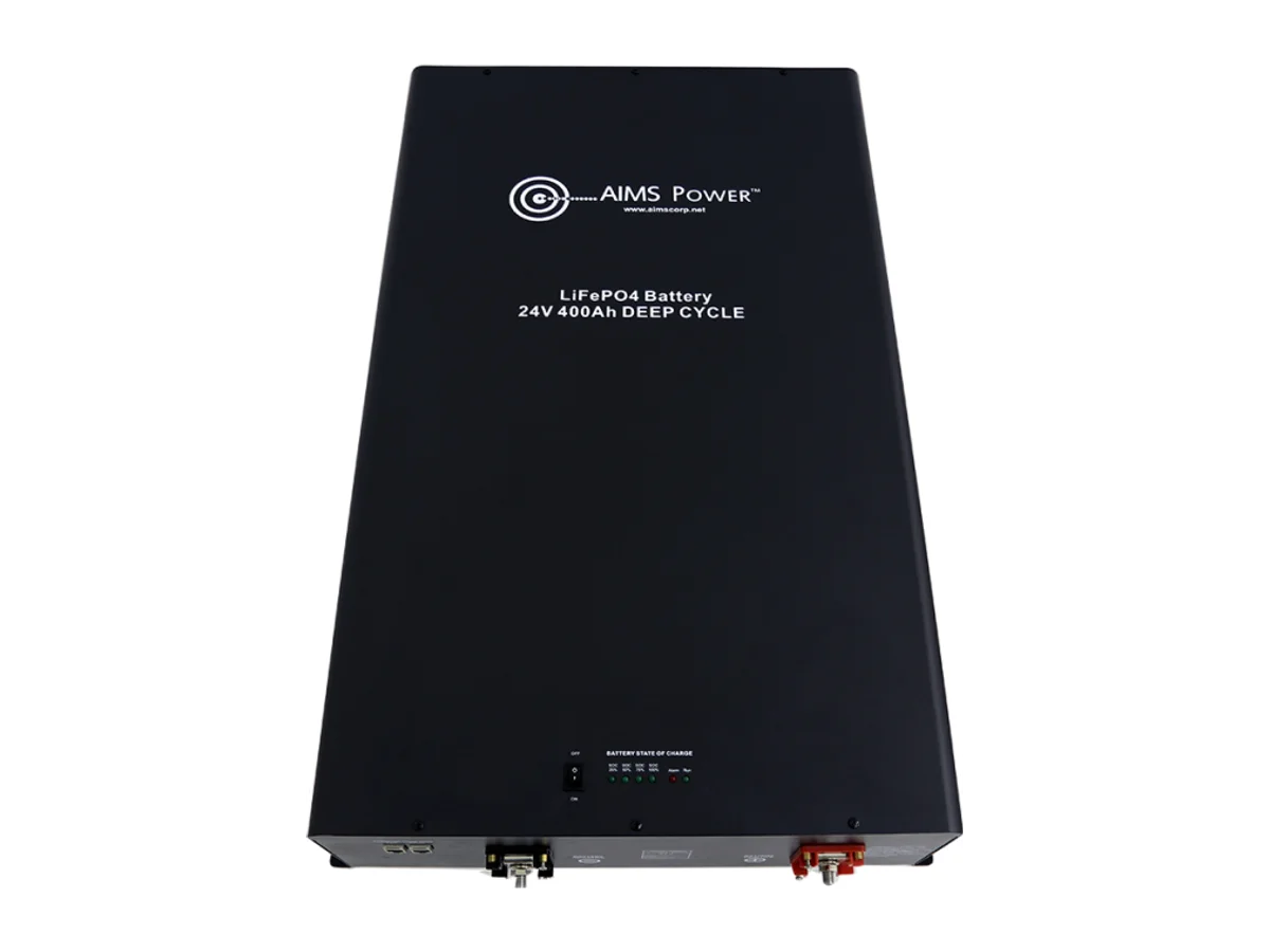 AIMS Power Lithium Battery 24V 400AMP LiFePO4 Industrial Grade