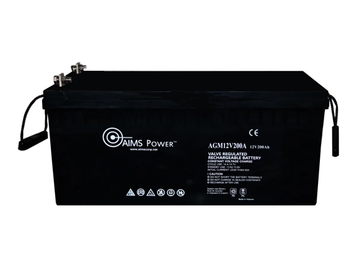 AIMS Power AGM 12V 200Ah Deep Cycle Battery Heavy Duty