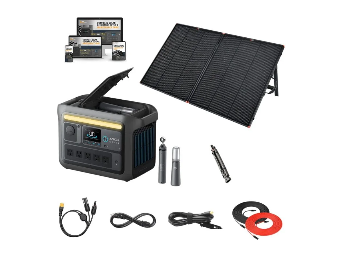 Anker SOLIX C800X 768Wh / 1200W Solar Power Station + Choose Your Custom Bundle | Complete Solar Kit