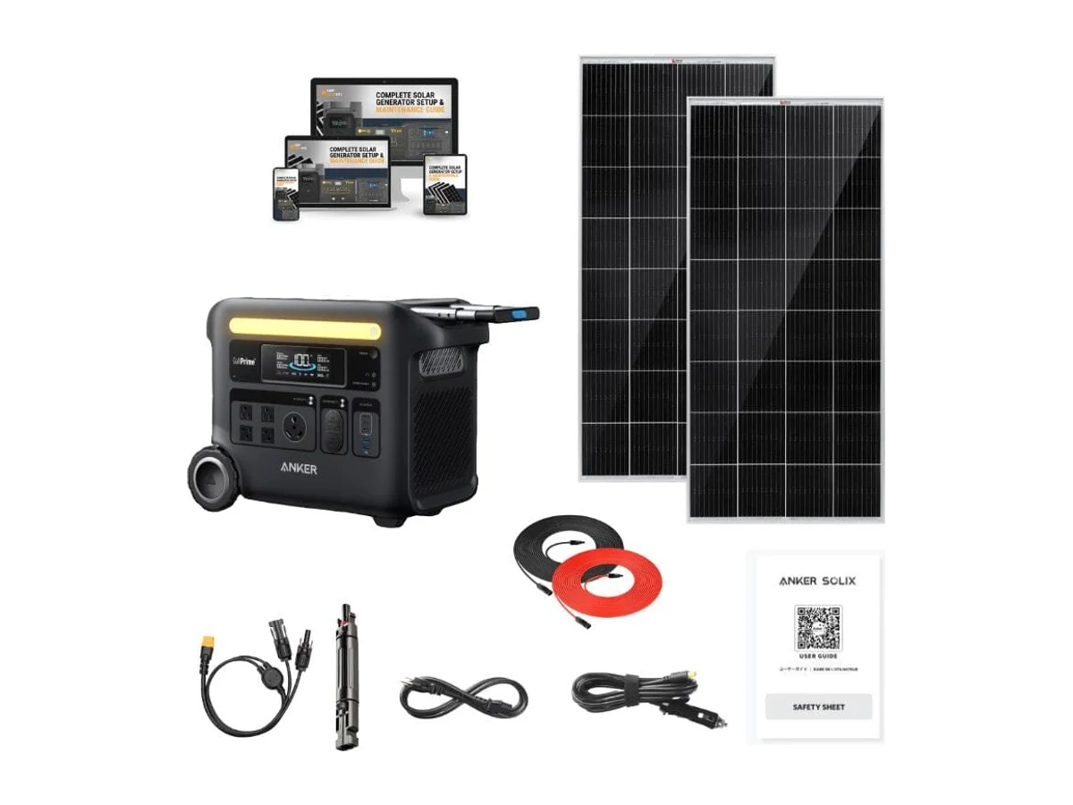 Anker Solix F2600 - 2,560Wh / 2,400W Portable Power Station + Choose Your Custom Bundle | Complete Solar Kit