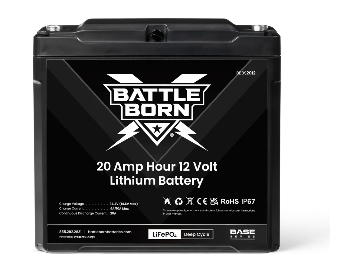 Battle Born 20Ah 12V LiFePO4 Deep Cycle Battery | Base Series