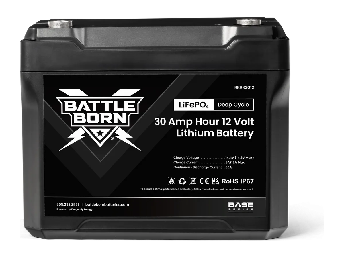 Battle Born 30Ah 12V LiFePO4 Deep Cycle Battery | Base Series