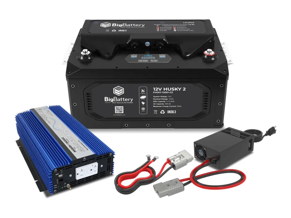 12V 1x HUSKY2 INV Kit & AIMS Inverter with Charger