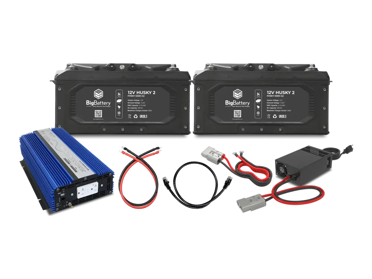 12V 2X HUSKY2 INV KIT & AIMS Inverter with Charger