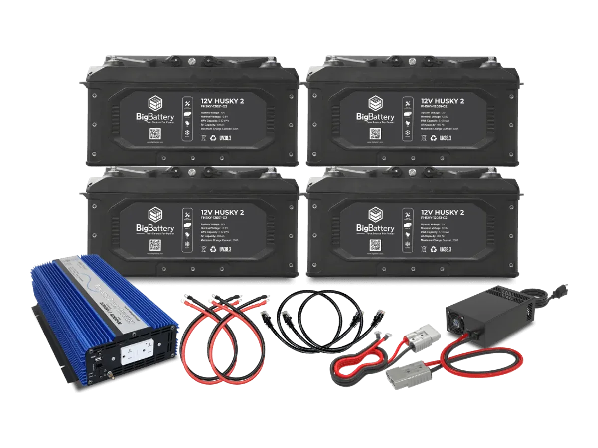 12V 4X HUSKY2 KIT & AIMS Inverter with Charger