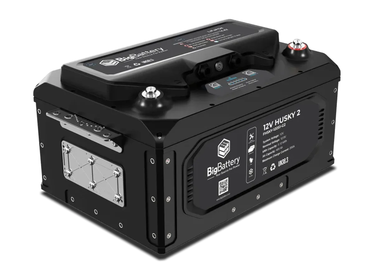 12V HUSKY 2 INV Lithium Battery 5.12kWh 400Ah | LiFePO4 | Inverter Comms | RV | Off-Grid | Marine Battery