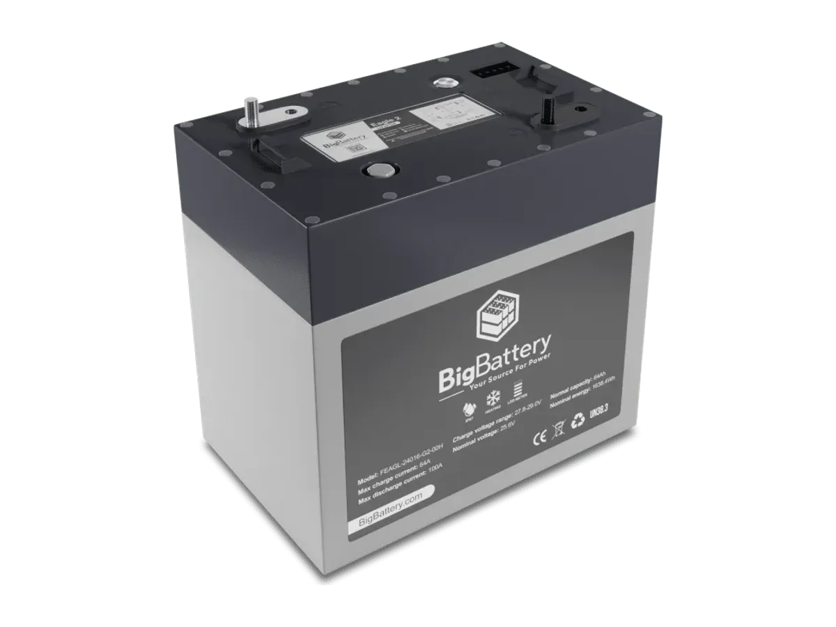 24V EAGLE 2 (No Comm) – LiFePO4 – 64Ah – 1.63kWh