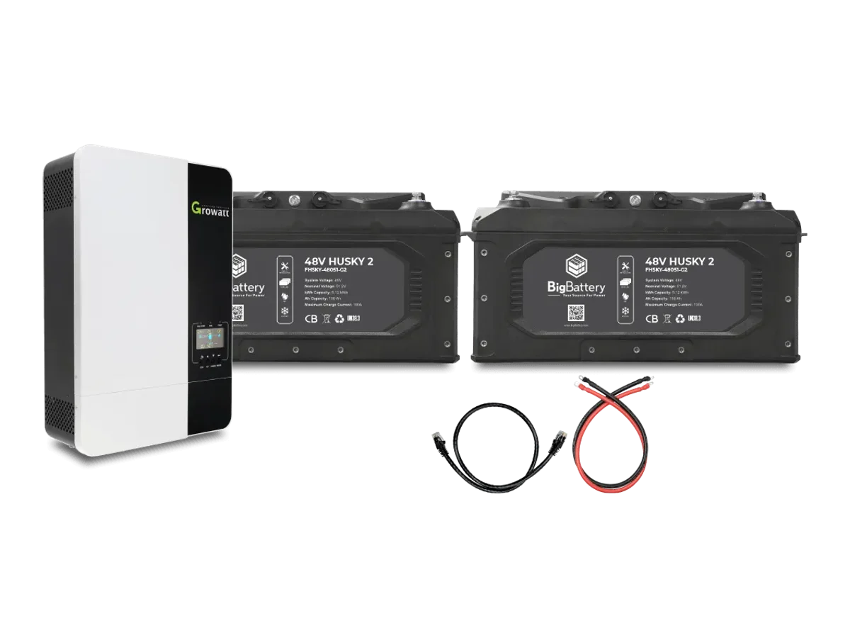 48V 2X HUSKY 2 INV KIT – 3K Growatt Inverter
