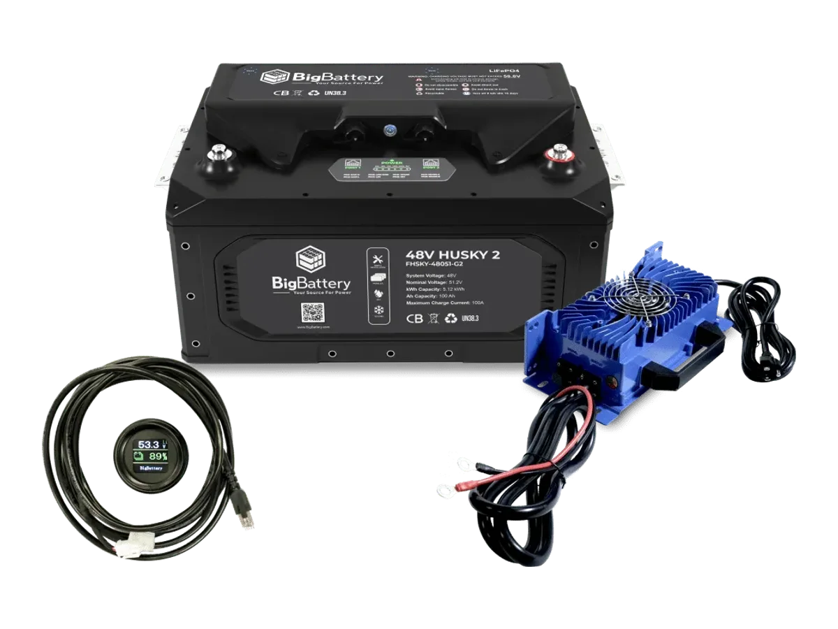 BigBattery 48V HUSKY2 PWR | 5.12kWh-20.48kWh |LiFePO4 – High Power | Golf | eUTV | Marine | Battery
