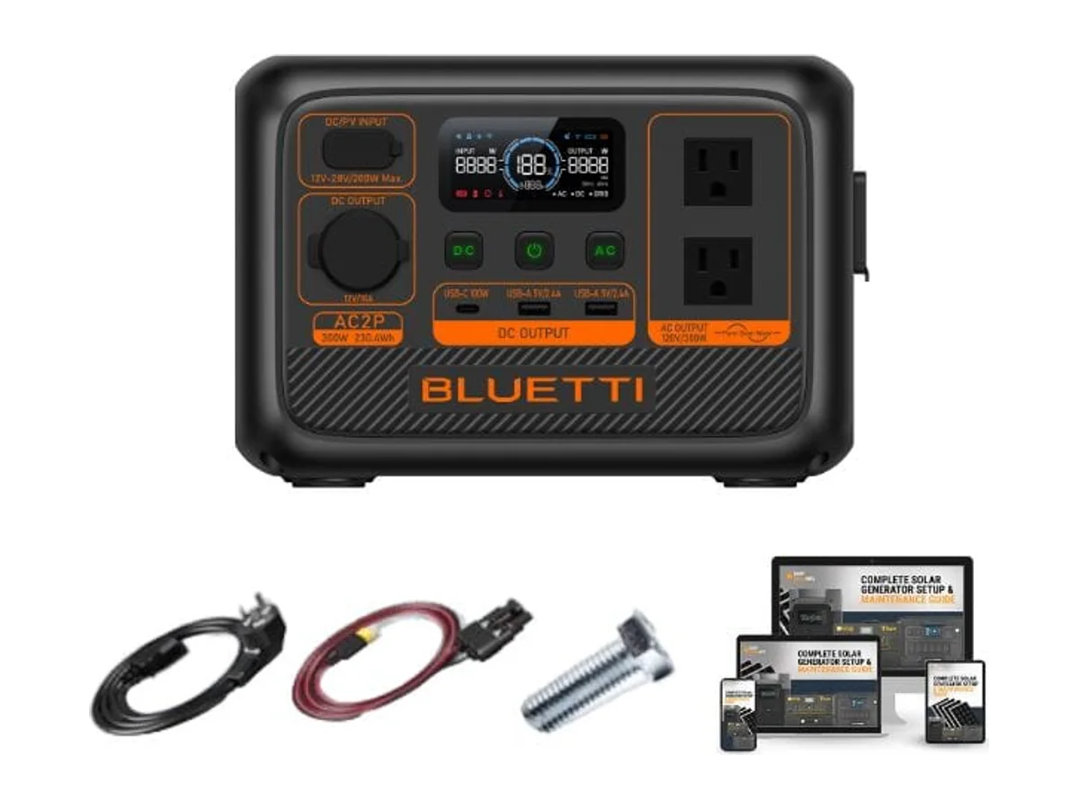 Bluetti AC2P 300W / 230.4Wh Portable Power Station + Choose Your Custom Your Custom Bundle | Complete Solar Generator Kit