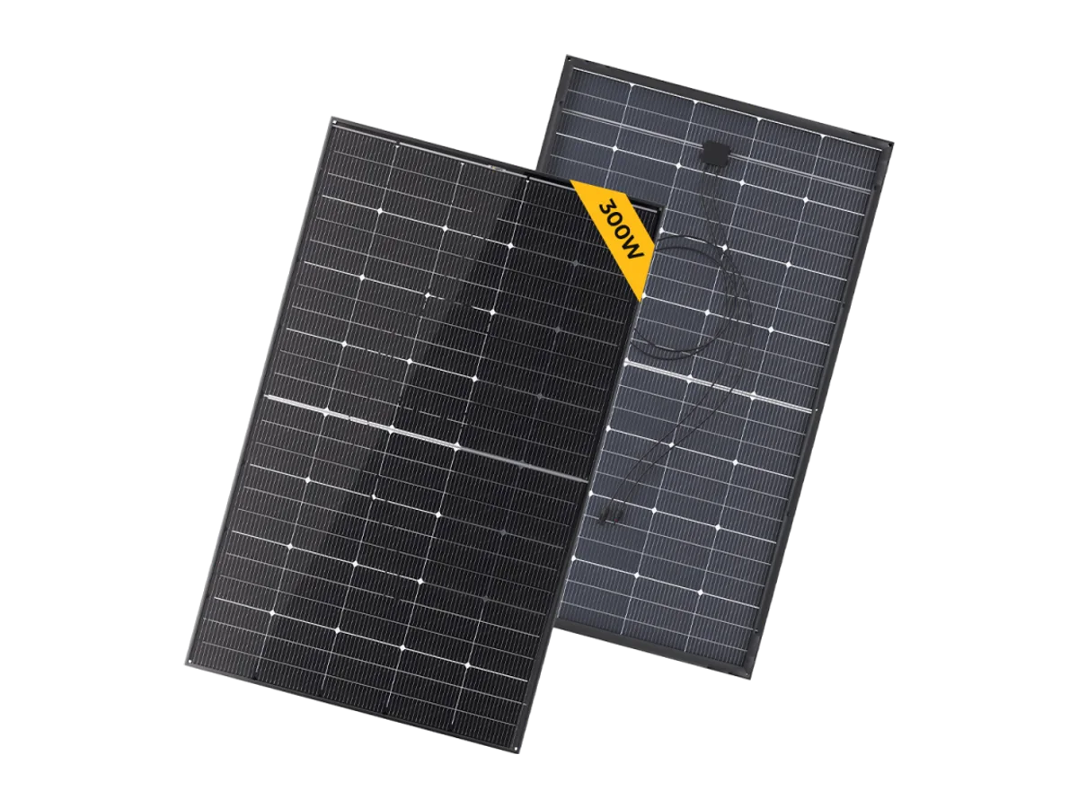 BougeRV 300 Watt N-Type Rigid Bifacial 16BB Mono Solar Panel