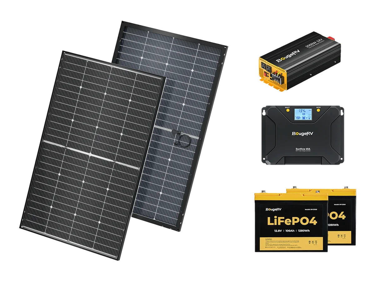 BougeRV 12V 400W TOPCon Rigid Solar Kit