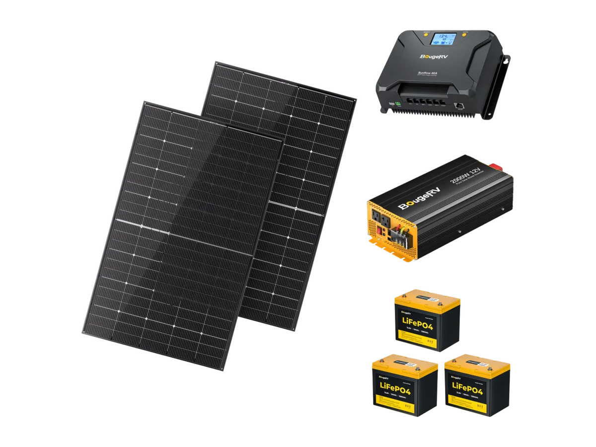 BougeRV 12V 600W TOPCon Rigid Solar Kit
