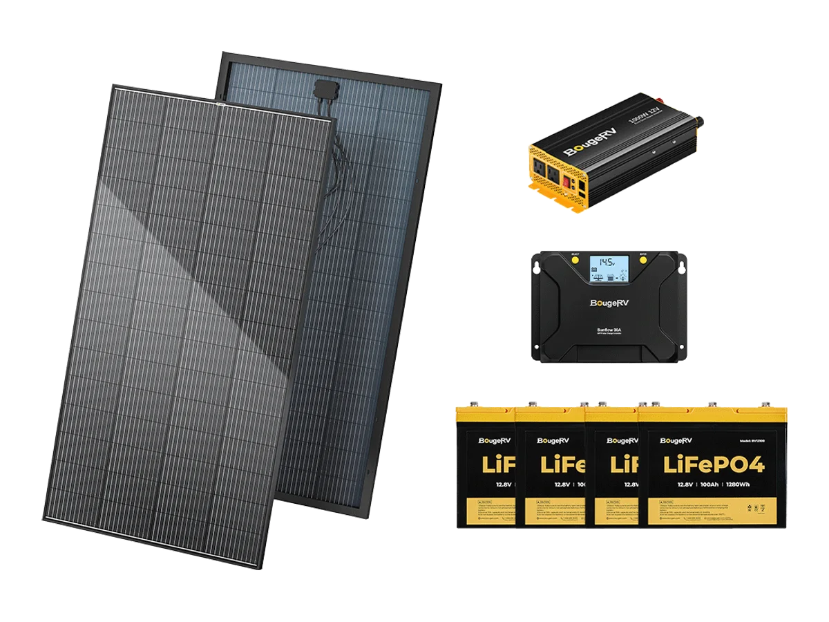 BougeRV 800W 12V Rigid Solar System Kit