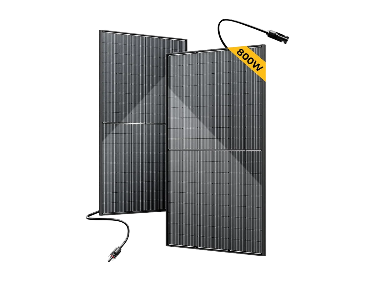 BougeRV Bifacial 800 Watts 10BB 12V/24V Rigid Solar Panel