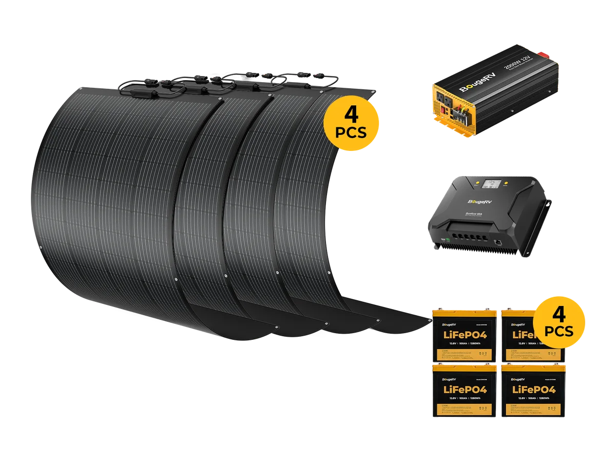 BougeRV 12V 800W ShadePower Arch Pro Flexible Solar Kit