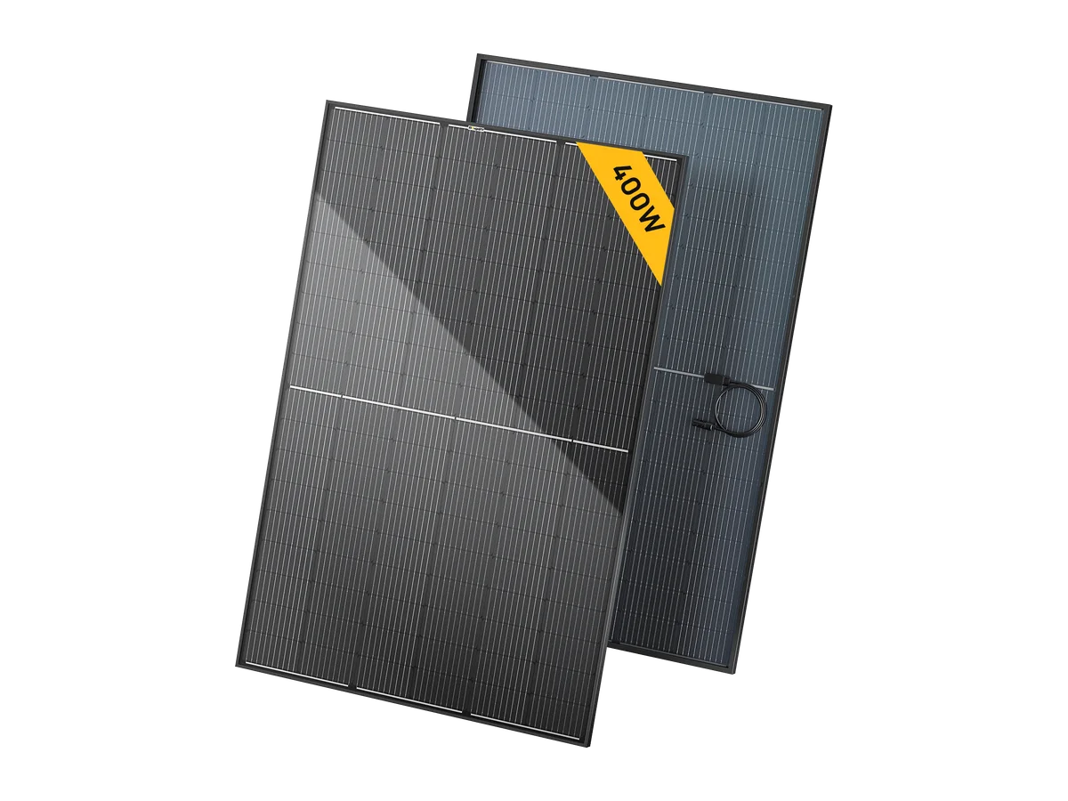 BougeRV 400 Watt 12V/24V Rigid Bifacial 10BB Mono Solar Panel
