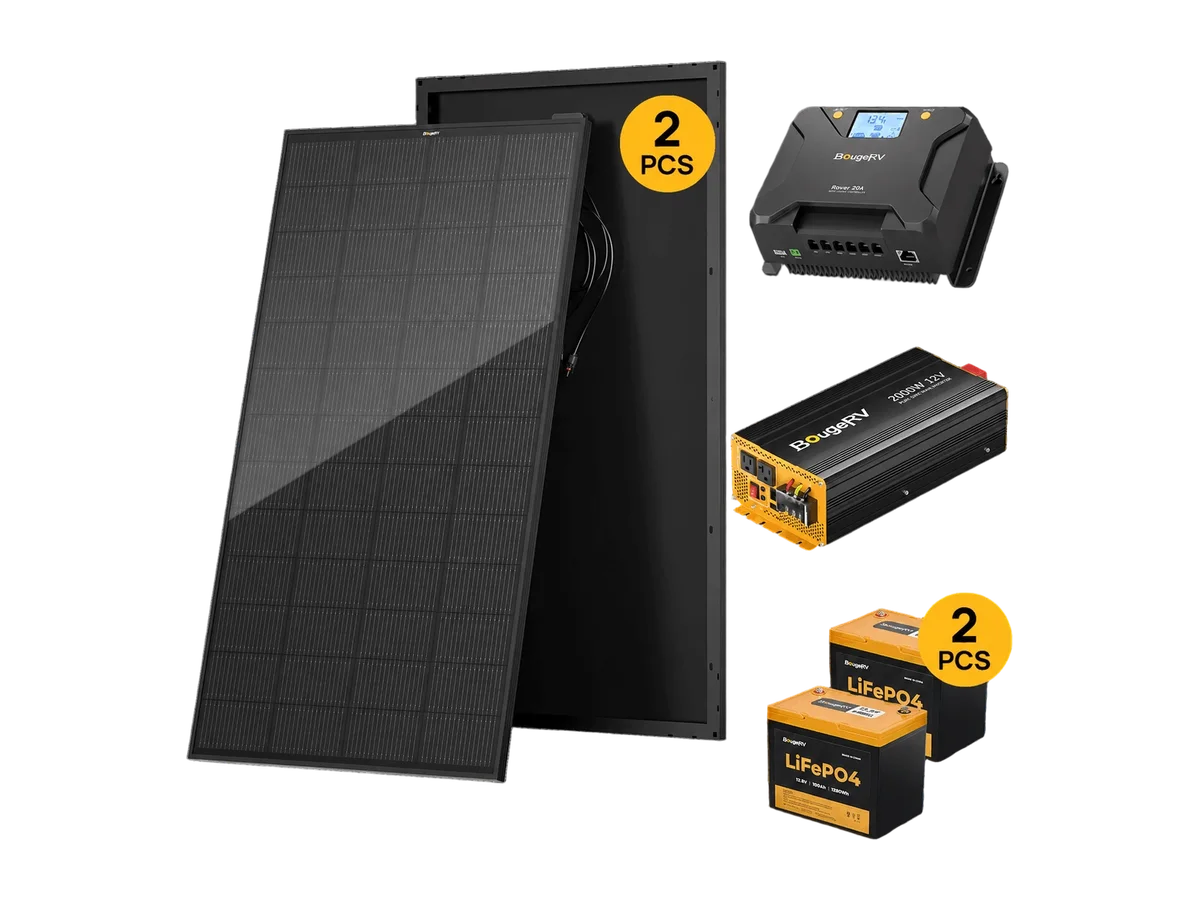 BougeRV 12V 400W ShadePower Rigid Solar System Kit