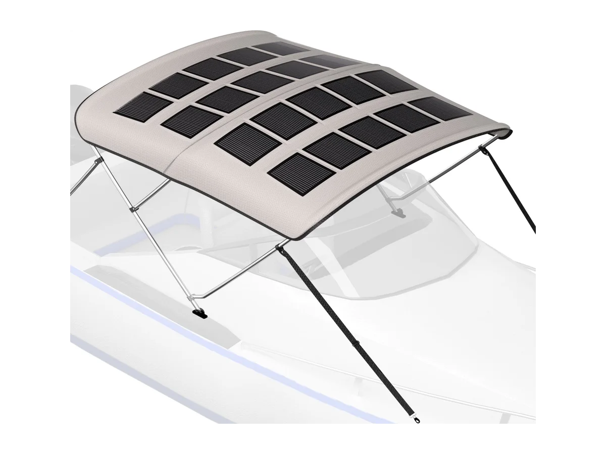 BougeRV 200W N-Type Solar Bimini Top for Boats
