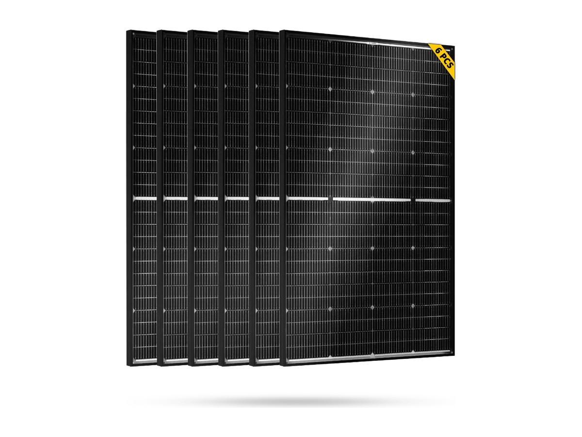 BougeRV N-Type 1200 Watts 16BB 12V/24V Bifacial Solar Panel