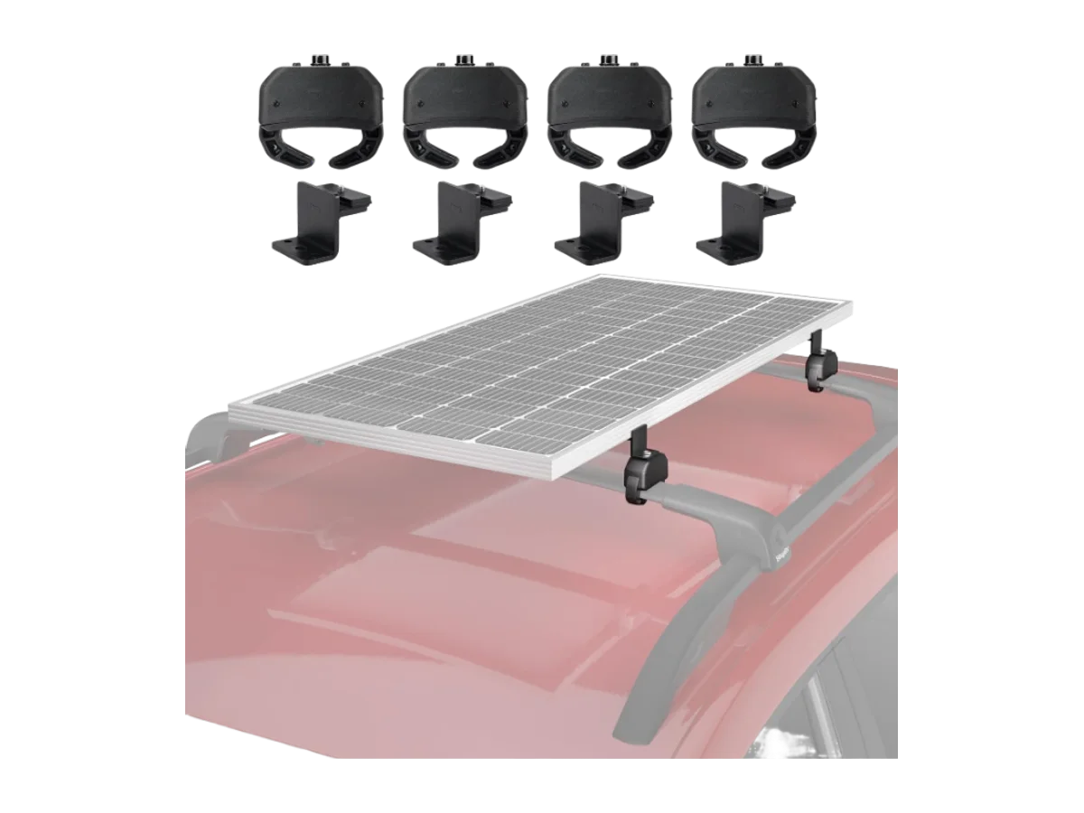 BougeRV Solar Panel Crab Mounting Kit for Cars with Cross Bars
