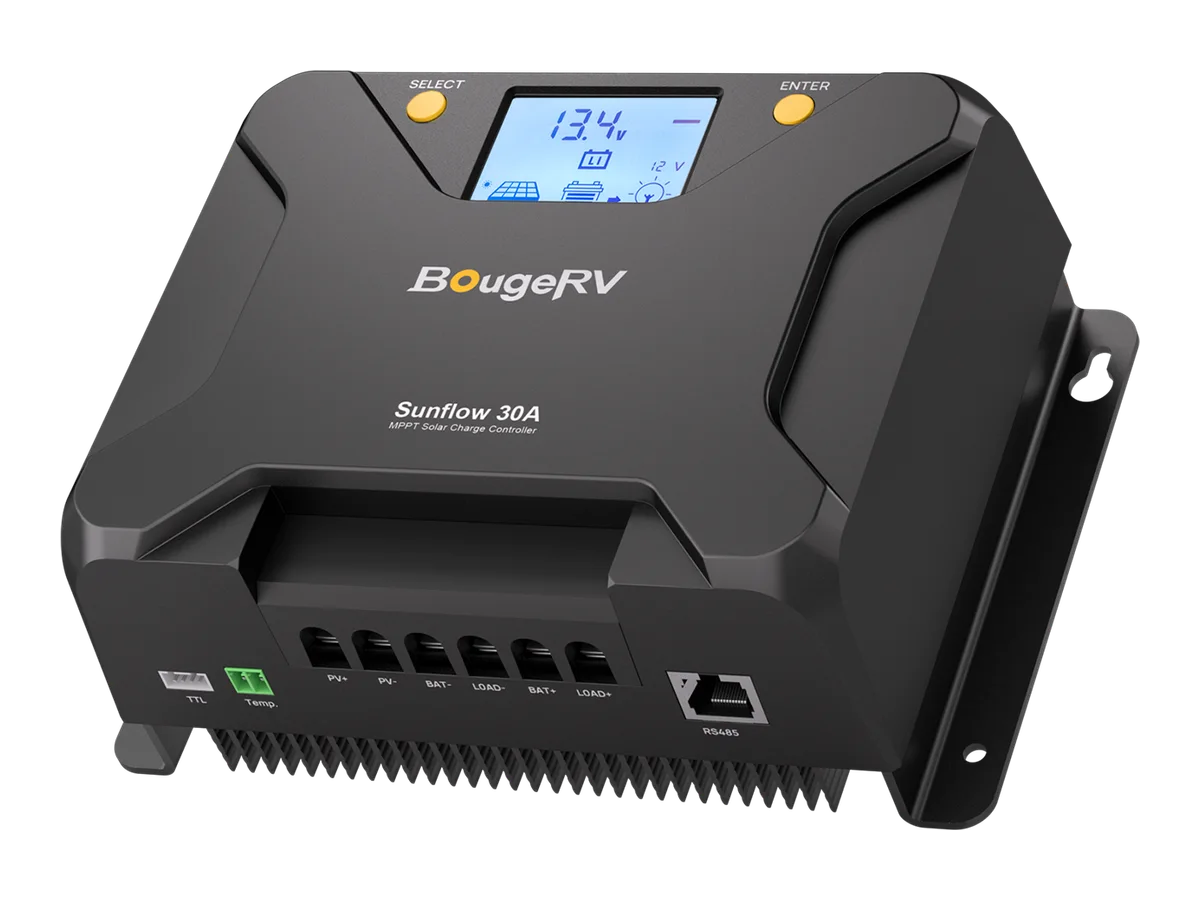 BougeRV Sunflow 30A MPPT Solar Charge Controller 12V/24V