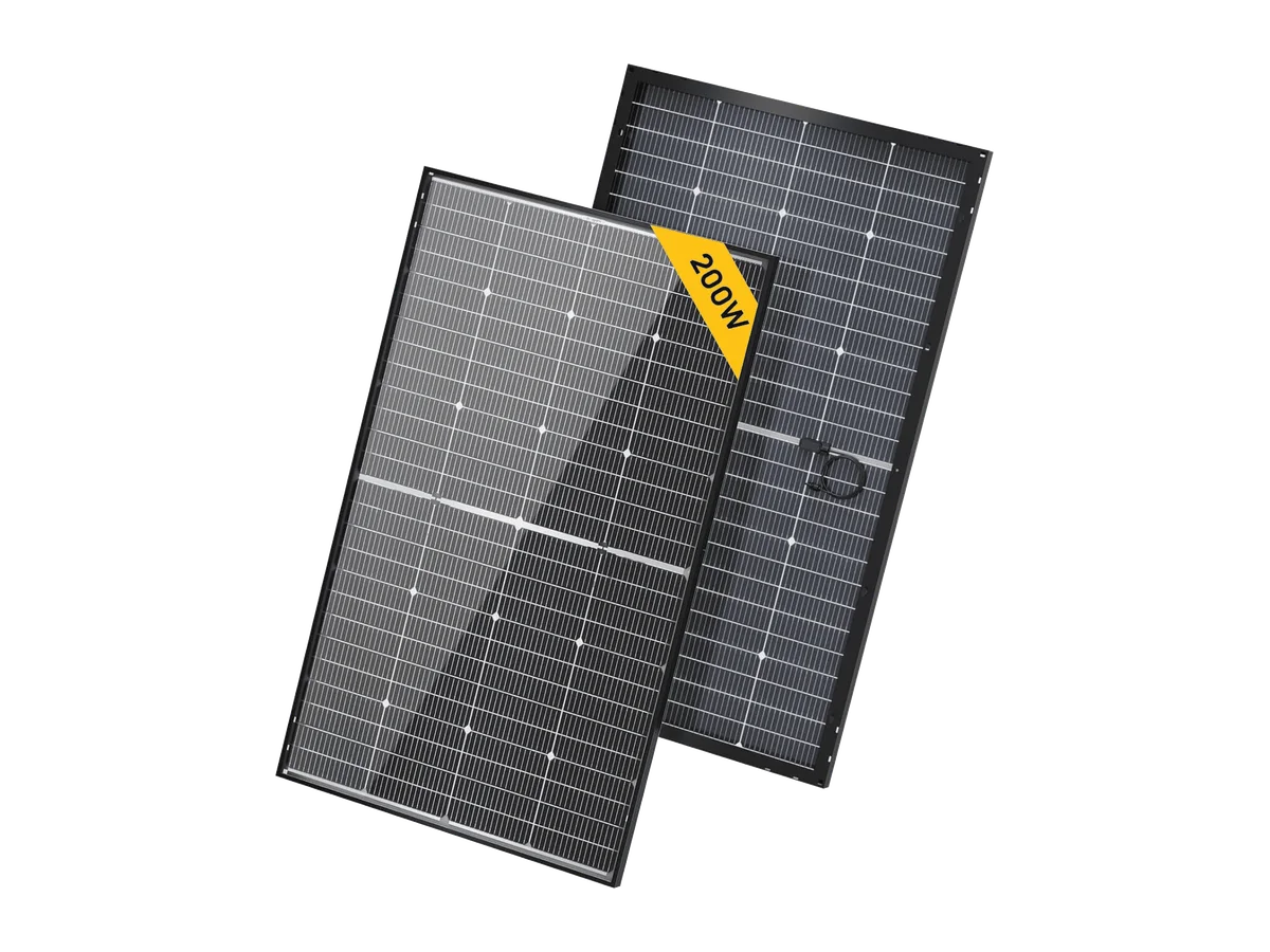 BougeRV N-Type 12V/24V 200 Watt Bifacial 16BB Solar Panel