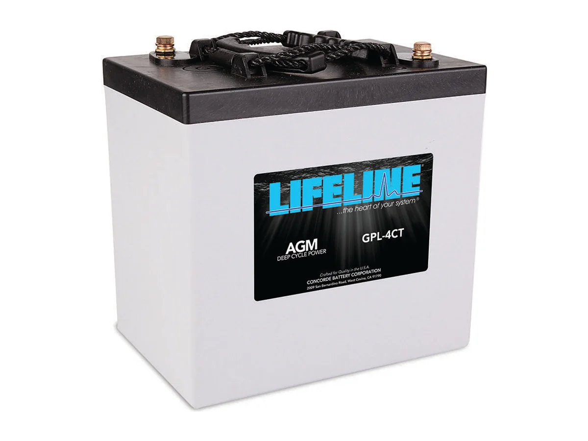 Lifeline 220 Ah 6V Group GC2 AGM Battery - GPL-4CT