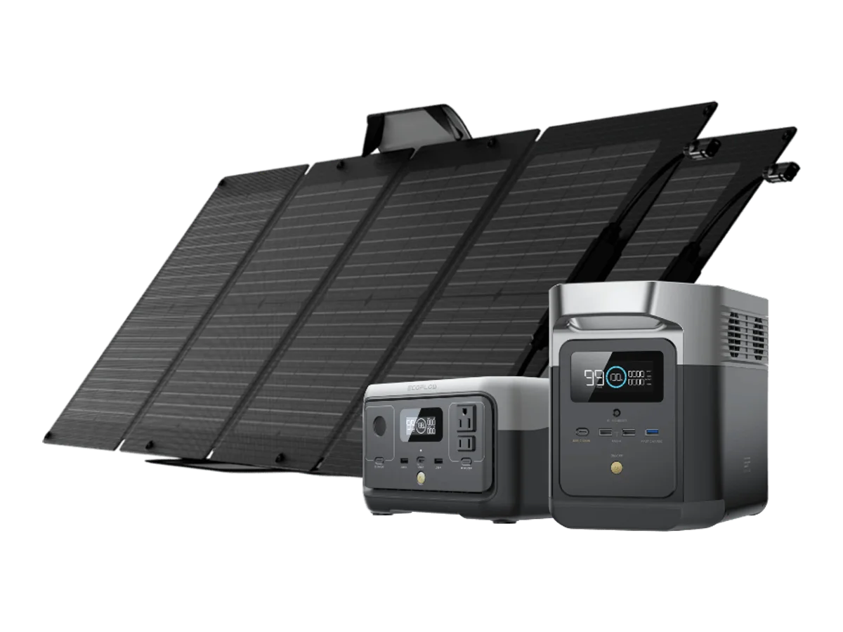 EcoFlow DELTA mini + EcoFlow RIVER 2 + 2 x 110W Portable Solar Panels