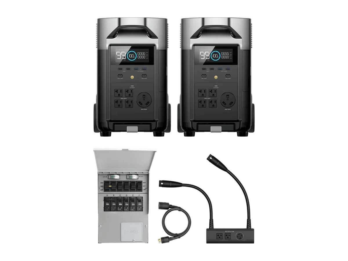 EcoFlow DELTA Pro*2 + Double Voltage Hub + Transfer Switch