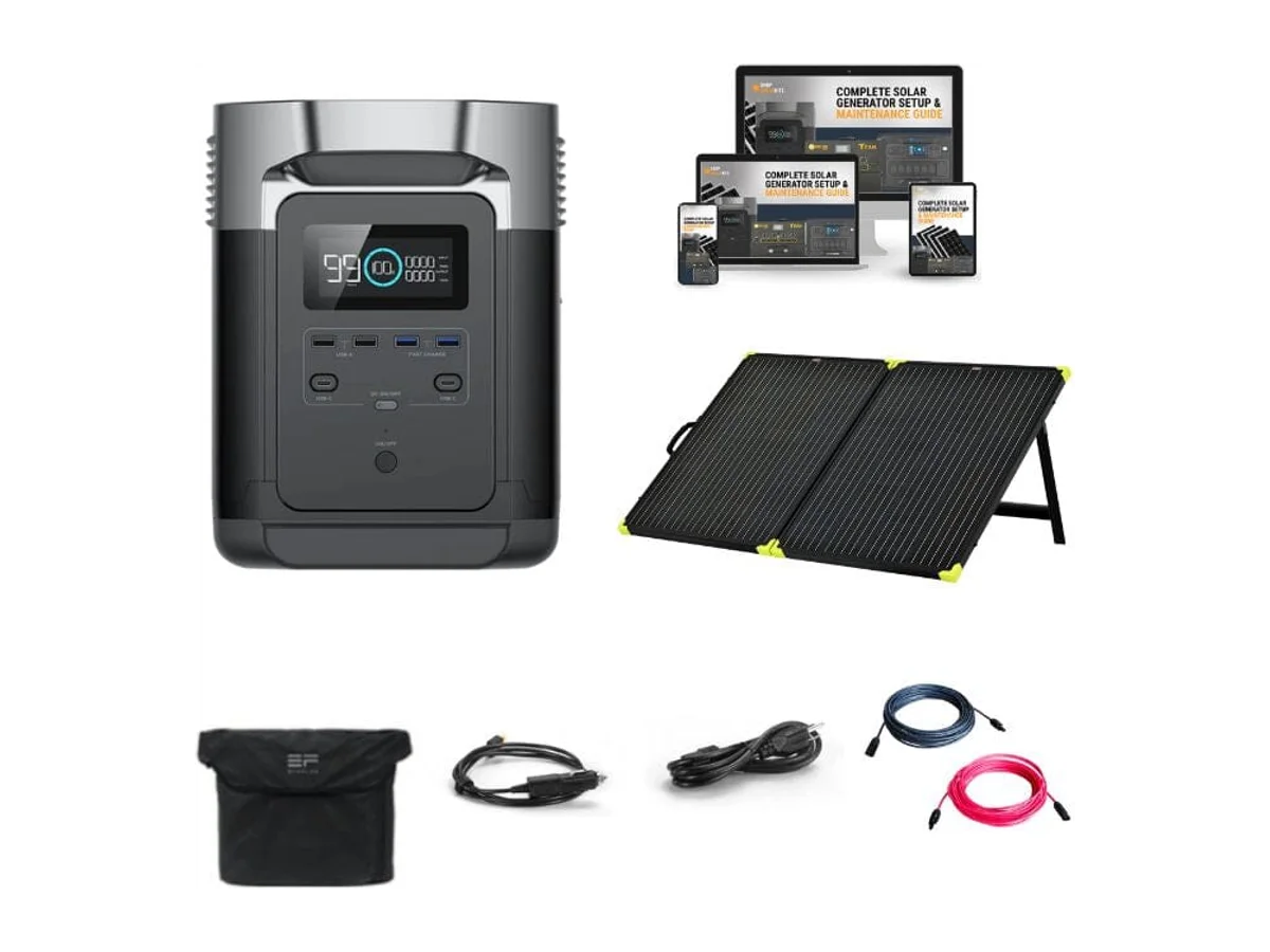 EcoFlow DELTA 1,000 | 1600W / 1000Wh Portable Power Station + Choose Your Custom Bundle | Complete Solar Kit