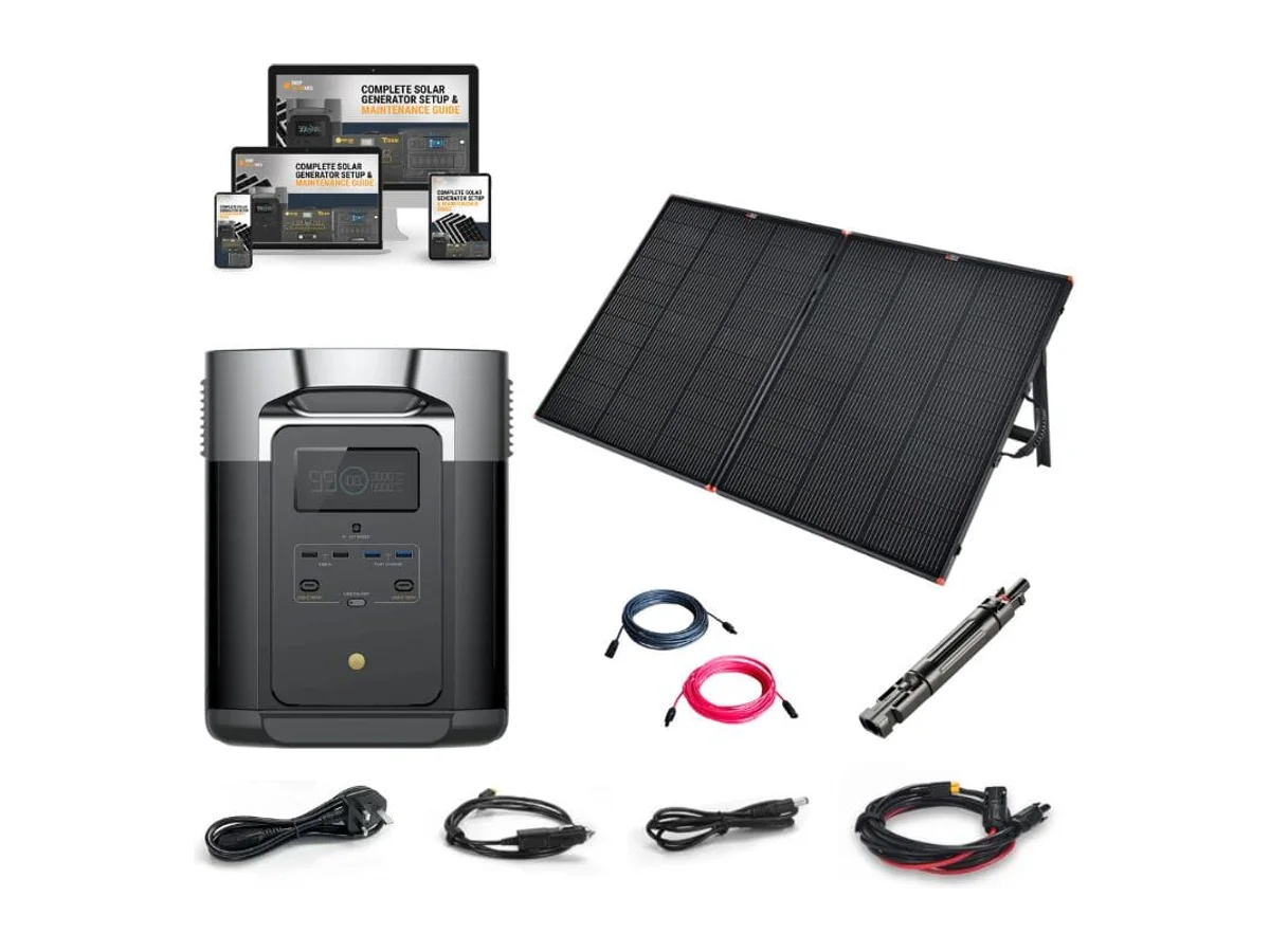 EcoFlow DELTA [MAX] Solar Kits - 2,400W / 2,016Wh Portable Power Station + Choose Your Custom Bundle | Complete Solar Generator Kit