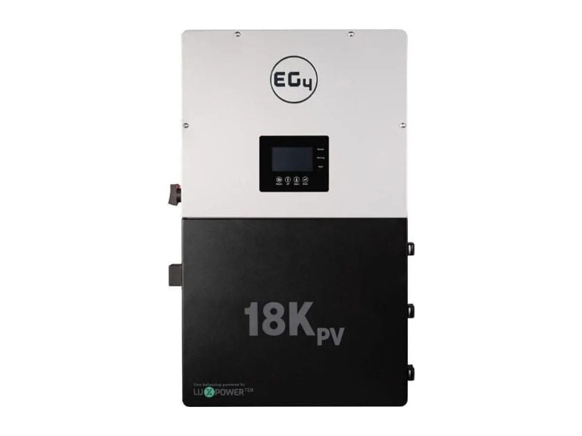 EG4 18k PV Hybrid Inverter | Outdoor-ready | All-In-One Solar Inverter | 18000W PV Input | 12000W Output | 48V 120/240V Split Phase | EG4-18KPV-12LV