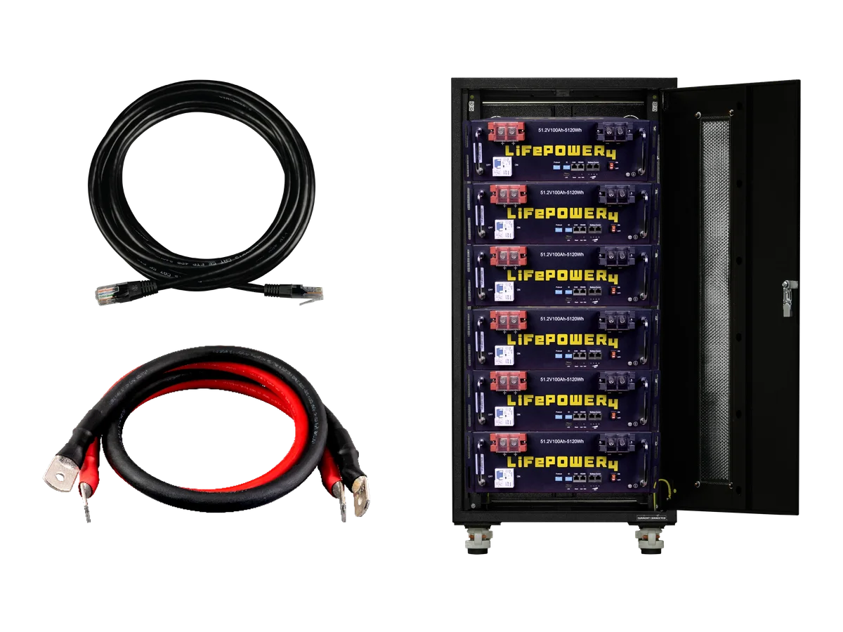 EG4 48V 30.72kWh LifePower4 V2 Fully Loaded LiFePO4 Server Rack Battery Bundle