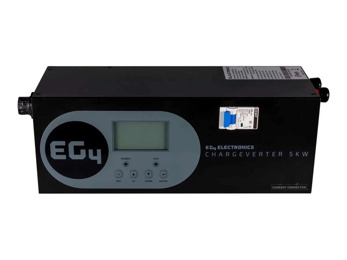 EG4 Chargeverter GC – 48V 100A Battery Charger – 240/120V Input with Quick Connect Power Cord- Dirty Generator charging