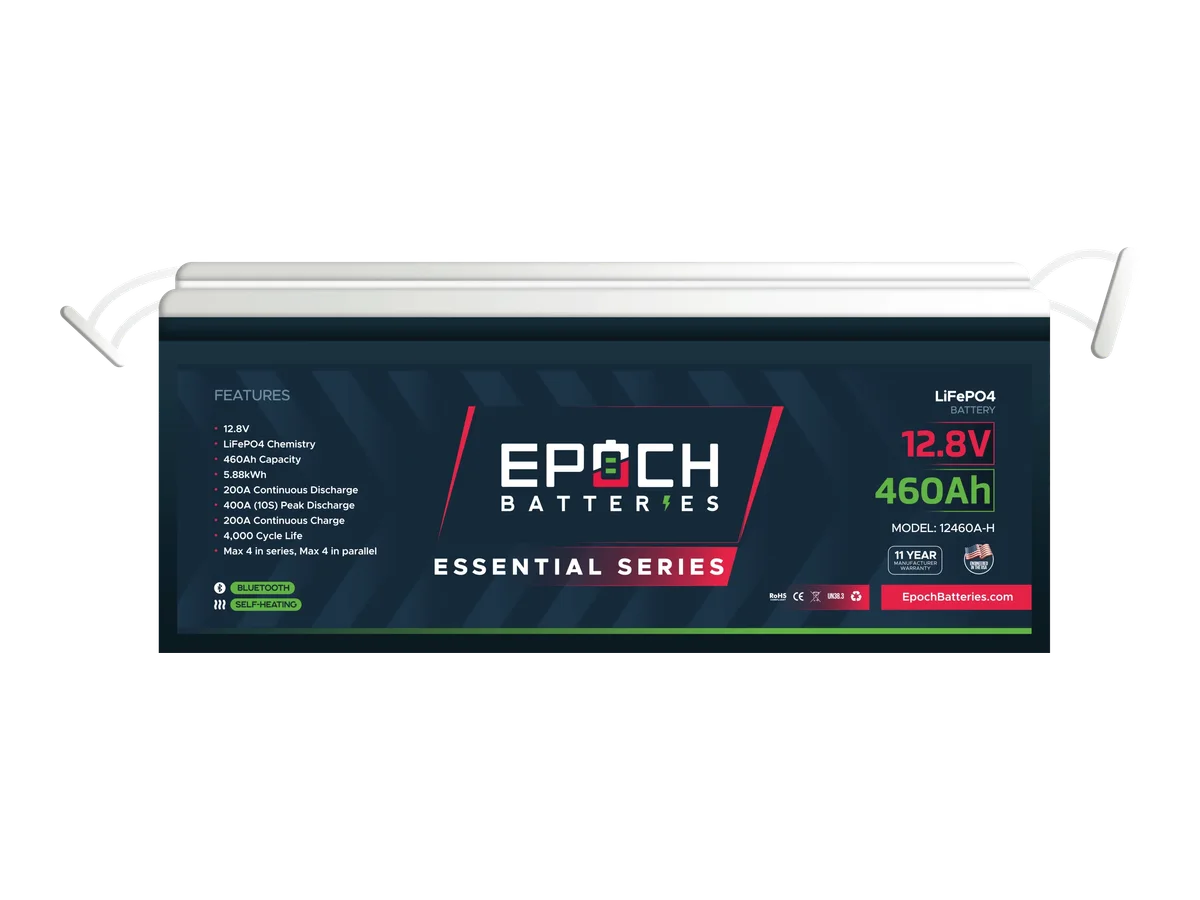 Epoch 12V 460Ah – Heated and Bluetooth – LiFePO4 Battery – Epoch Essentials