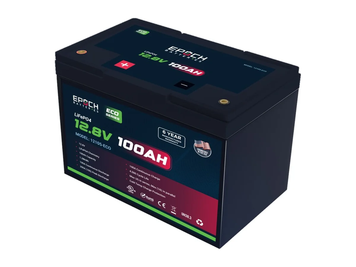 EPOCH 12V 100Ah Eco Series LiFePO4 Battery