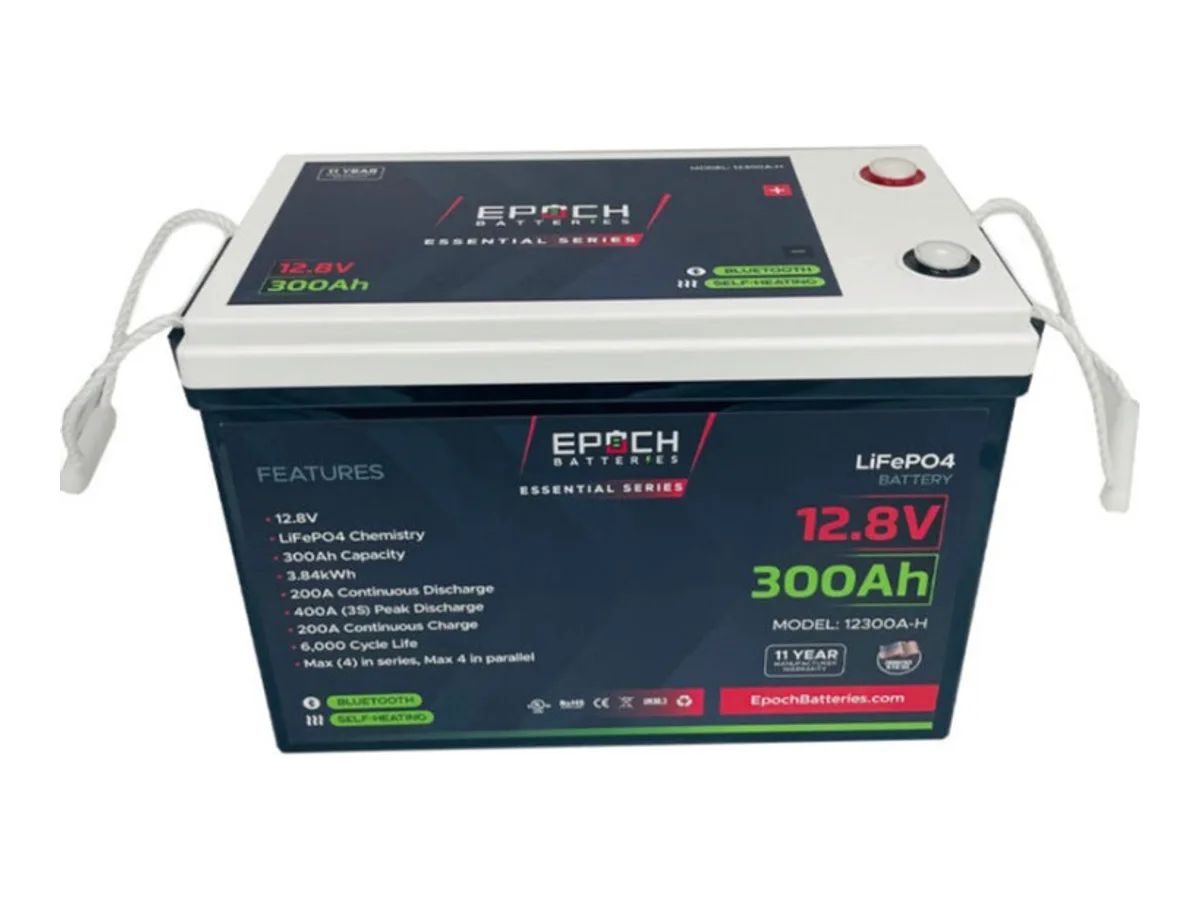 EPOCH 12V 300Ah Essential Series – Bluetooth & Heated LiFePO4 Battery