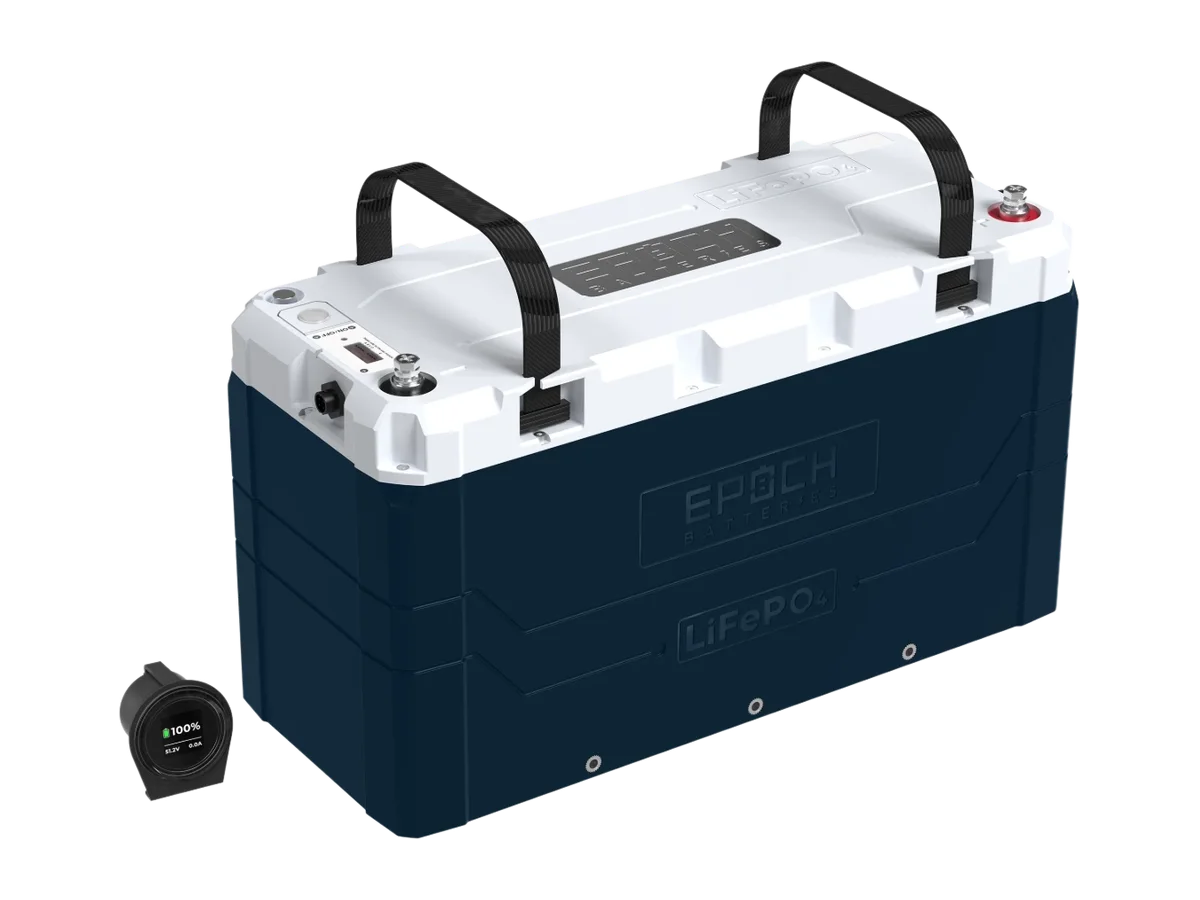 Epoch V2 Elite Series 48V 100Ah 5.12kWh LiFePO4 Battery, Heated and Bluetooth IP67 Marine Lithium Battery