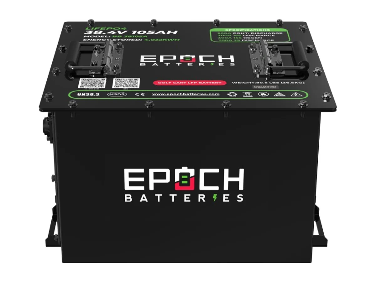 EPOCH 36V 105Ah – LiMax Series – Lithium (LiFePO4) Golf Cart Battery – Complete Kit