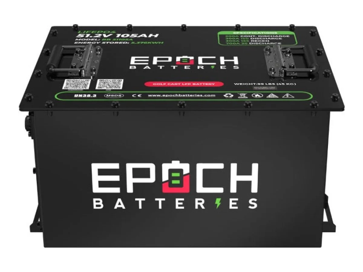 EPOCH 48V 105Ah – LiMax Series – Lithium (LiFePO4) Golf Cart Battery – Complete Kit