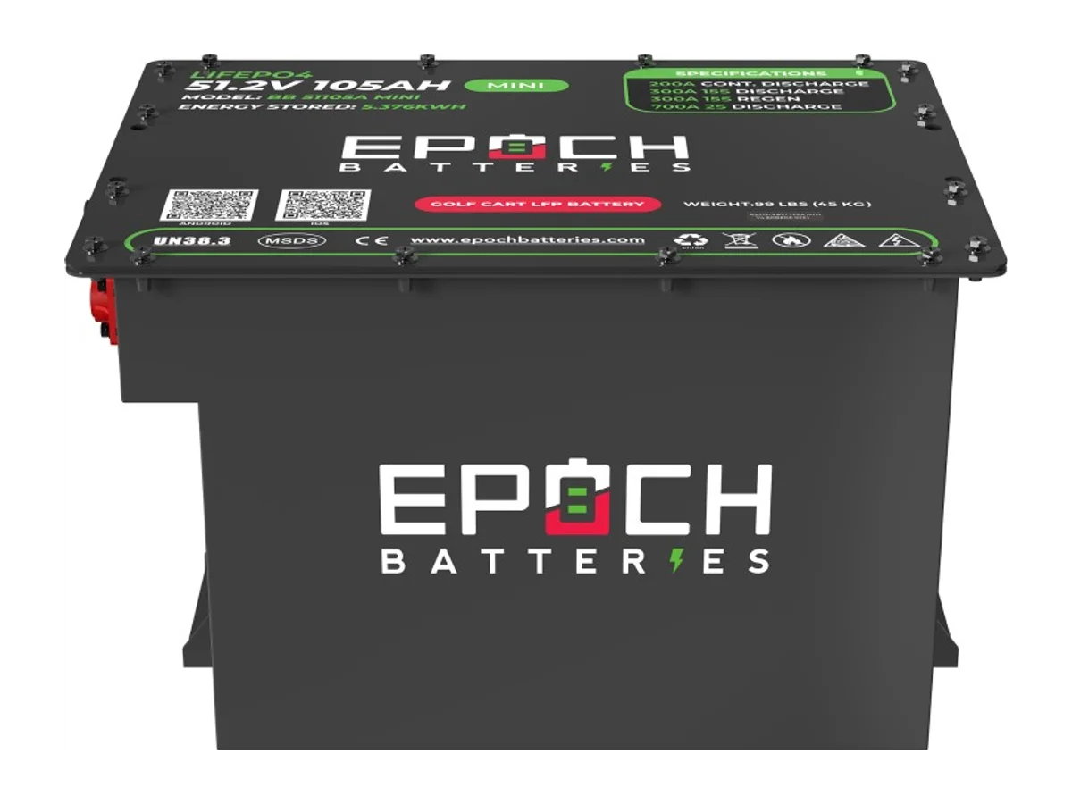 EPOCH 48V 105Ah MINI – LiMax Series – Lithium (LiFePO4) Golf Cart Battery – Complete Kit