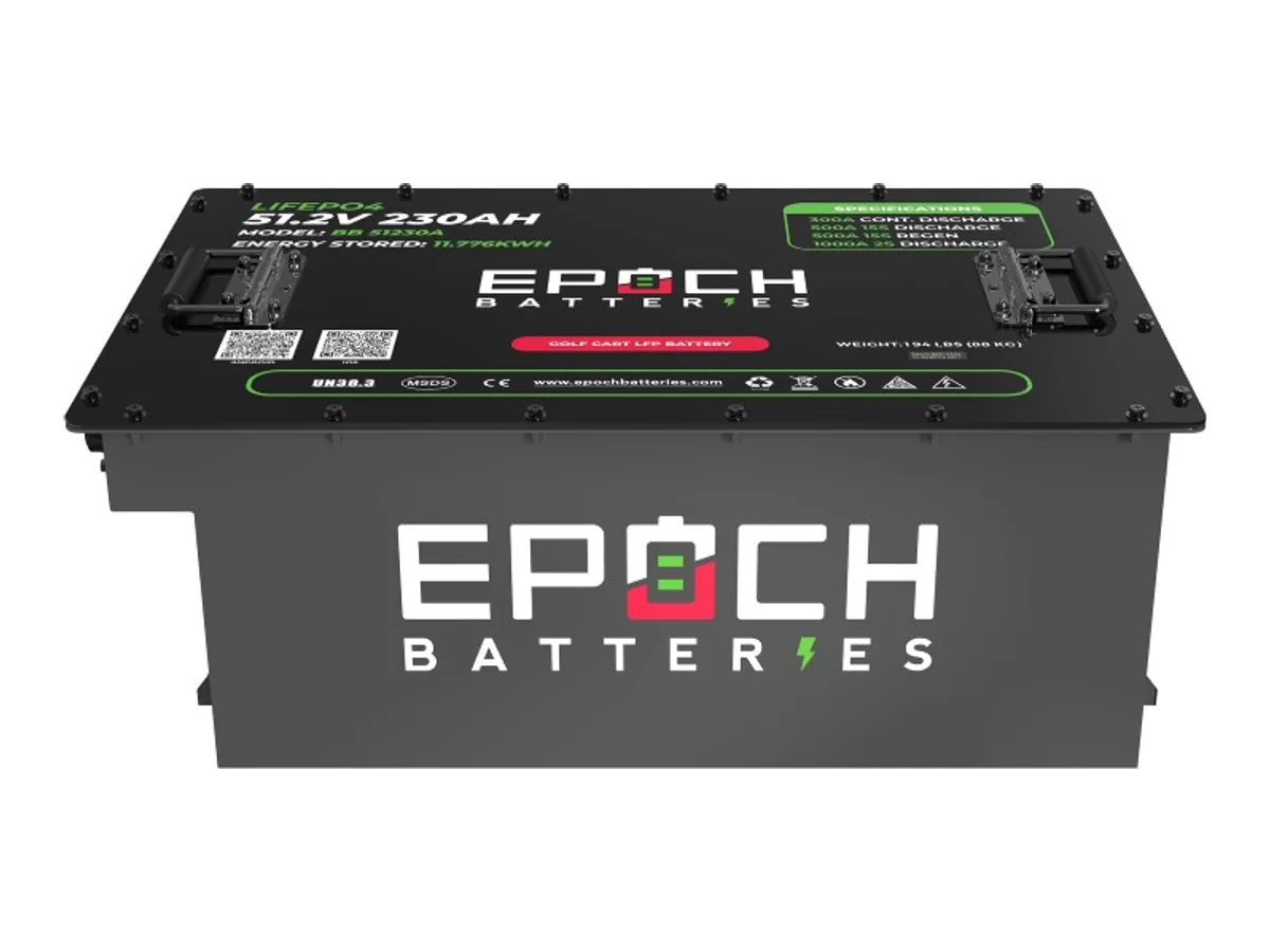 EPOCH 48V 230Ah – LiMax Series – Lithium (LiFePO4) Golf Cart Battery – Complete Kit