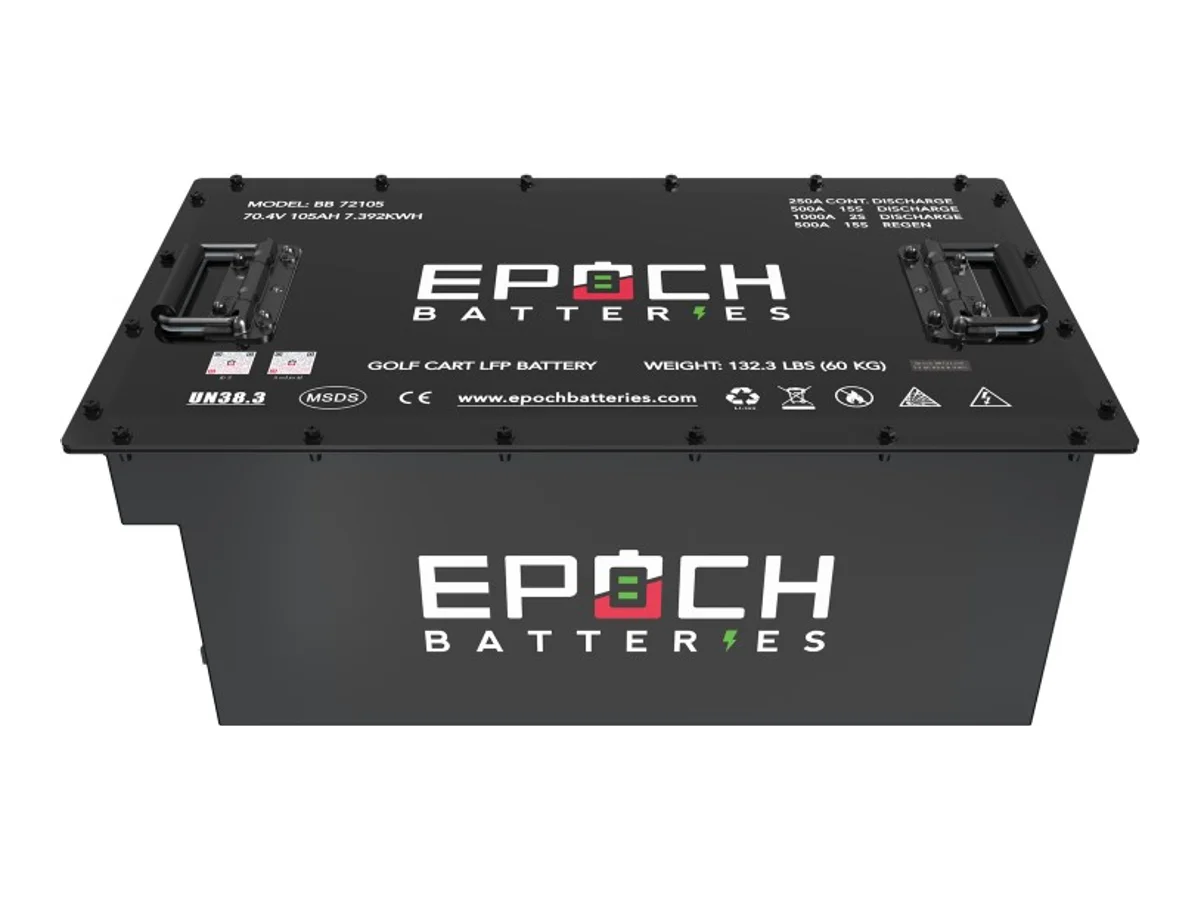 EPOCH 70.4V (72V) 105ah – LiMax Series – Lithium LiFePO4 Golf Cart Battery – Complete Kit