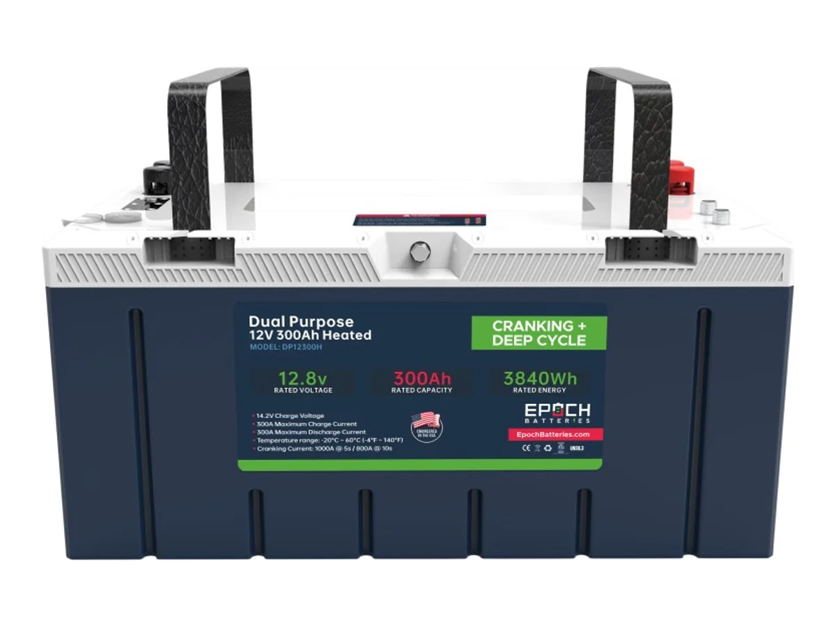 EPOCH 12V 300Ah Pro Series – LiFePO4 Cranking & Deep Cycle Lithium Battery (Dual Purpose)