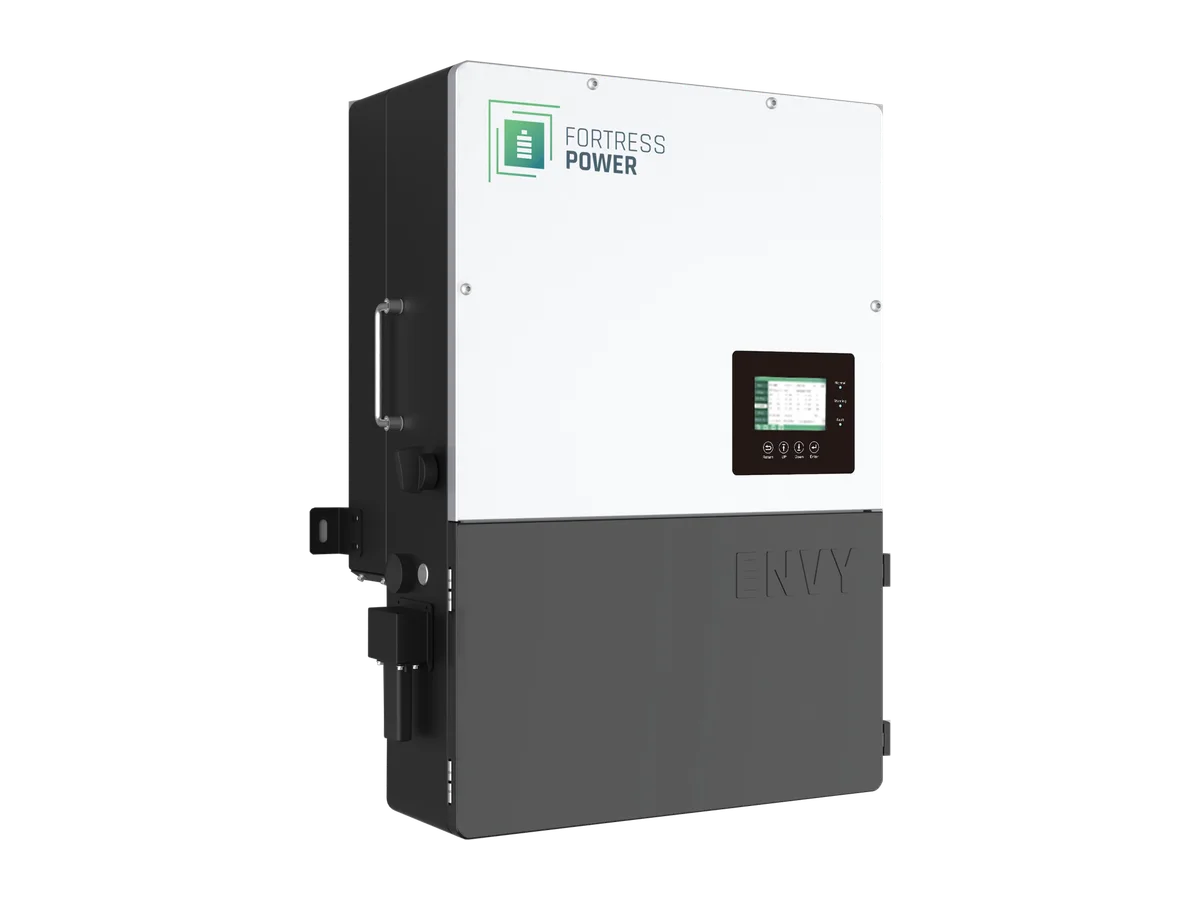 Fortress Power Envy 10kW 48V All-in-One Hybrid Inverter, 15kW Solar Input, Dual MPPT, 60A AC Passthrough, Built-In Rapid Shutdown, IP65, UL 1741