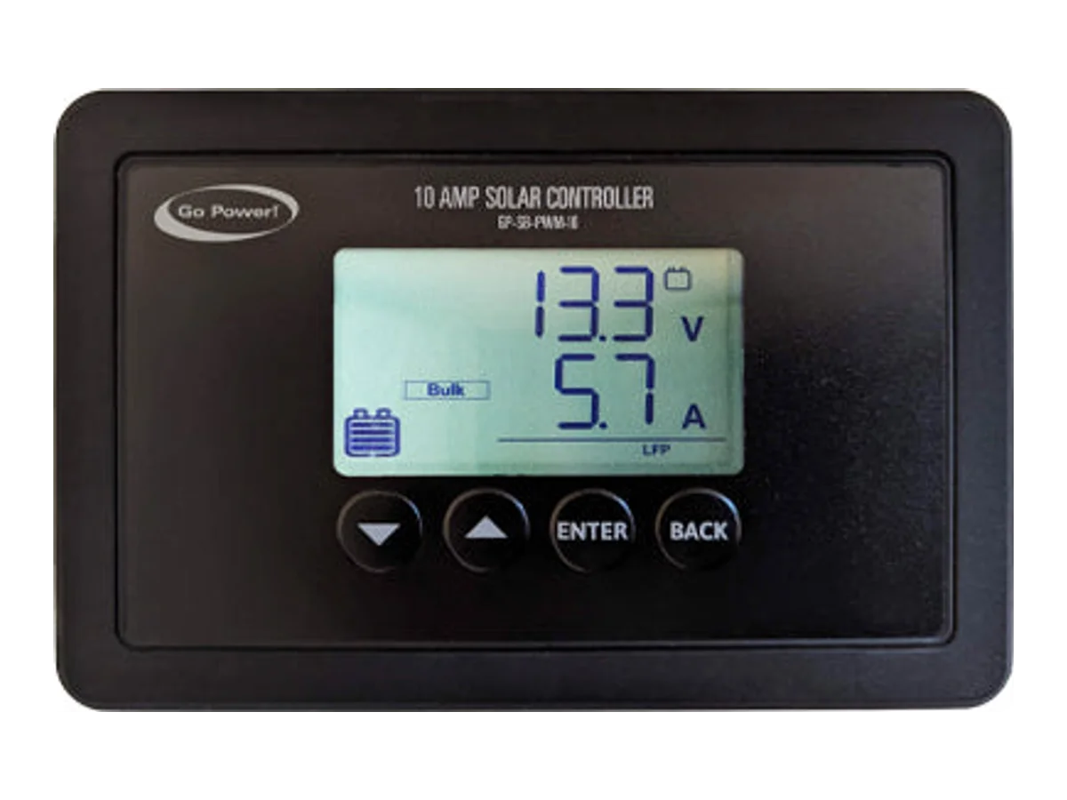 Go Power! 10 AMP SINGLE BANK SOLAR CONTROLLER -GP-SB-PWM-10
