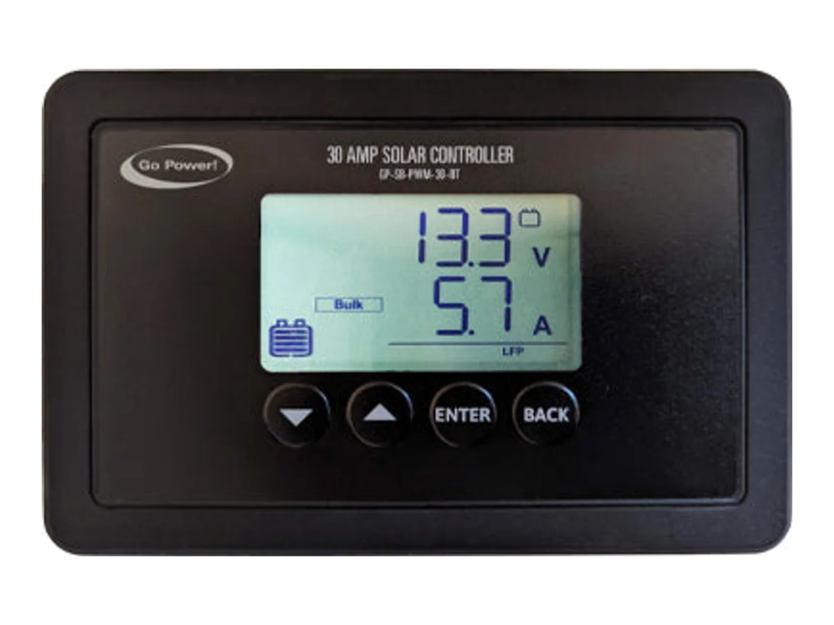 Go Power! 30A 12V 30 AMP Single Bank Controller with Blue Tooth - GP-SB-PWM-30BT